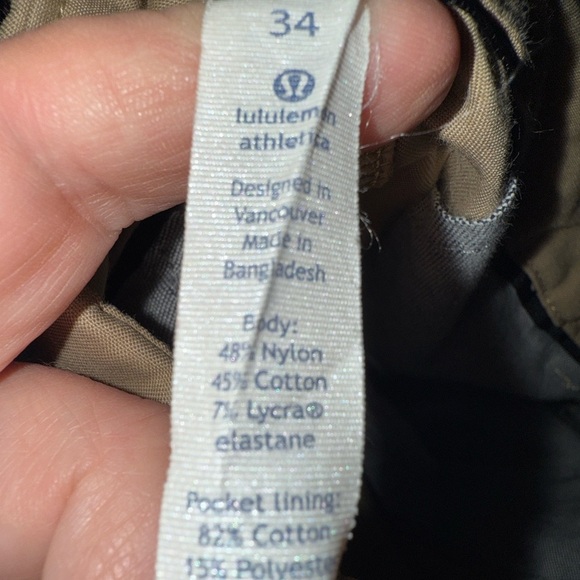 Lululemon ABC Slim Pants, Men’s Tech Pants, Commuter Pants Tan Size 34 Utilitech - Picture 6 of 16